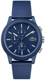Lacoste 12.12 Chronograph Blue Dial Blue Silicon Strap Watch for Men - 2010970