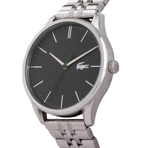 Lacoste Vienna Gray Dial Gray Steel Strap Watch for Men - 2011073T
