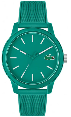 Lacoste 12.12 Cyan Green Dial Cyan Green Silicon Strap Watch for Men  - 2011192