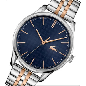 Lacoste Vienna Blue Dial Two Tone Steel Strap Watch for Men - 2011048