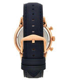Fossil Townsman Chronograph Blue Dial Blue Leather Strap Watch for Men - FS5436