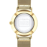 Coach Perry White Dial Gold Mesh Bracelet Watch for Women - 14503125