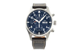 IWC Pilot’s Watch Chronograph Edition “Le Petit Prince” Blue Dial Brown Leather Strap Watch for Men - IW377714