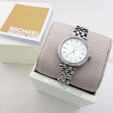 Michael Kors Darci Silver Dial Silver Steel Strap Watch for Women - MK3294