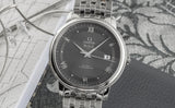 Omega De Ville Prestige Co-Axial Automatic Grey Dial Silver Steel Strap Watch for Men - 424.10.40.20.06.001
