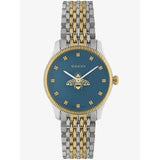 Gucci G Timeless Quartz Blue Dial Two Tone Steel Strap Watch For Women - YA1265029