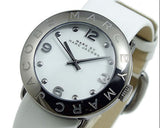 Marc Jacobs Blade White Dial White Leather Strap Watch for Women - MBM1223
