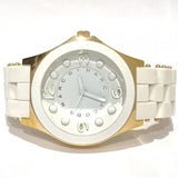 Marc Jacobs Pelly White Dial White SIlicone Strap Watch for Women - MBM2525