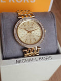 Michael Kors Darci Gold Dial Gold Steel Strap Watch for Women - MK3398