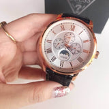 Guess Delancy Quartz Silver Dial Black Leather Strap Watch For Men - W0870G2