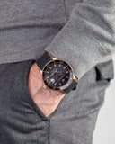 Maserati SFIDA Automatic Black Dial Black Rubber Strap Watch For Men - R8821140001