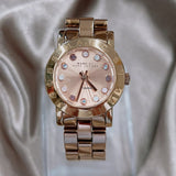 Marc Jacobs Amy Rose Gold Dial Rose Gold Steel Strap Watch for Women - MBM3219