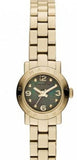 Marc Jacobs Amy Mother of Pearl Black Dial Gold Steel Strap Watch for Women - MBM3275