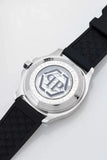 Philipp Plein High-Conic Automatic Silver Dial Black Silicone Strap Watch For Men- PWRAA0123