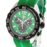 Tag Heuer Formula 1 Chronograph Green Dial Green Rubber Strap Watch for Men - CAZ101AP.FT8056