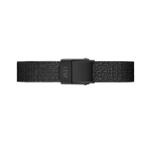 Daniel Wellington Quadro Pressed Ashfield Black Dial Black Mesh Strap Watch for Women - DW00100467
