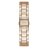 Guess Luna White Dial Rose Gold Steel Strap Watch for Women - GW0308L3