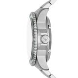 Emporio Armani Sea Explorer Meccanico Automatic Green Dial Silver Steel Strap Watch For Men - AR60061