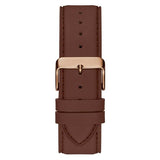 Guess Connoisseur Blue Dial Brown Leather Strap Watch For Men - GW0353G2