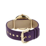 Marc Jacobs Amy Purple Dial Purple Leather Strap Watch for Women - MBM1151