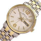 Marc Jacobs Fergus White Dial Two Tone Steel Strap Watch for Men - MBM5079