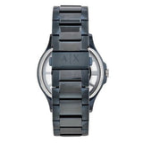Armani Exchange Hampton Skeleton Grey Dial Blue Steel Strap Watch For Men - AX2401