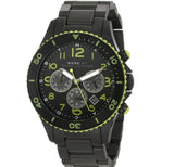 Marc Jacobs Rock Chronograph Black Dial Black Steel Strap Watch for Men - MBM5026