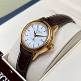 Tissot Carson Automatic White Dial Brown Leather Strap Watch For Women - T085.207.36.011.00