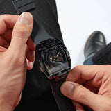 Guess Legend Analog Black Dial Black Rubber Strap Watch For Men - GW0648G1