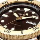 Seiko 5 Sports Automatic Brown Dial Two Tone Steel Strap Watch For Men - SRPK24