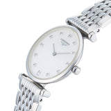 Longines La Grande Classique Diamonds White Dial Silver Steel Strap Watch for Women - L4.209.4.87.6