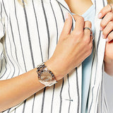 Marc Jacobs Amy Glitz Brown Dial Rose Gold Steel Strap Watch for Women - MBM3221