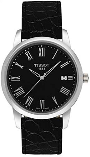 Tissot Classic Dream Black Dial Black Leather Strap Watch for Men - T033.410.16.053.01