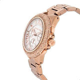 Michael Kors Camille Chronograph White Dial Rose Gold Steel Strap Watch for Women - MK5636