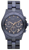 Marc Jacobs Blade Chronograph Blue Dial Blue Steel Strap Watch for Women - MBM8581
