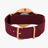 Daniel Wellington Classic Roselyn Black Dial Maroon Nylon Strap Watch For Women - DW00100269