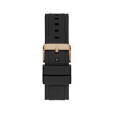 Guess Matrix Multifunction Black Dial Black Rubber Strap Watch For Men - GW0423G5