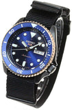 Seiko 5 Sports Automatic Blue Dial Black NATO Strap Watch for Men - SBSA098