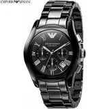 Emporio Armani Black Ceramic Dial Ceramic Strap Watch For Women - AR1401