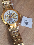 Versace V Racer Chronograph White Dial Gold Steel Strap Watch for Men - VBR060017