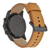 Marc Jacobs Larry Chronograph Black Dial Brown Leather Strap Watch for Men - MBM5053