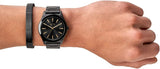 Armani Exchange Nico Analog Black Dial Black Steel Strap Watch For Men - AX7102