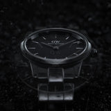 Daniel Wellington Iconic Link Ceramic Black Dial Black Steel Strap Watch For Women - DW00100415