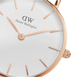 Daniel Wellington Classic Petite Bristol White Dial Brown Leather Strap Watch For Women - DW00100227