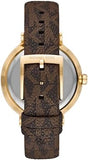 Michael Kors Addyson Three-Hand Silver Dial Brown Leather Strap Watch for Women - MK2945