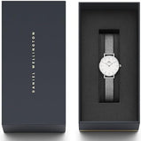 Daniel Wellington Classic Petite Sterling White Dial Silver Mesh Bracelet Watch for Women - DW00100442