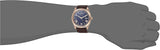 Guess Connoisseur Blue Dial Brown Leather Strap Watch For Men - GW0353G2
