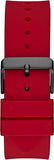 Guess Mainline Multifunction Crystals Black Dial Red Silicone Strap Watch For Men - GW0208G6