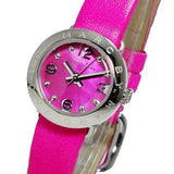 Marc Jacobs Amy Pop Pink Dial Pink Leather Strap Watch for Women - MBM1286