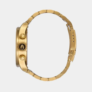 Nixon Sentry Chrono Black Dial Gold Steel Strap Watch for Men - A386-510